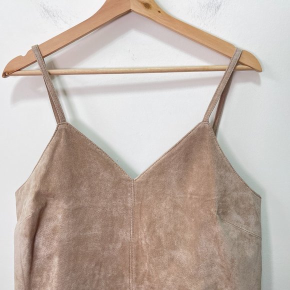 River Island Beige Premium Suede Cami Top sz M - Picture 5 of 10